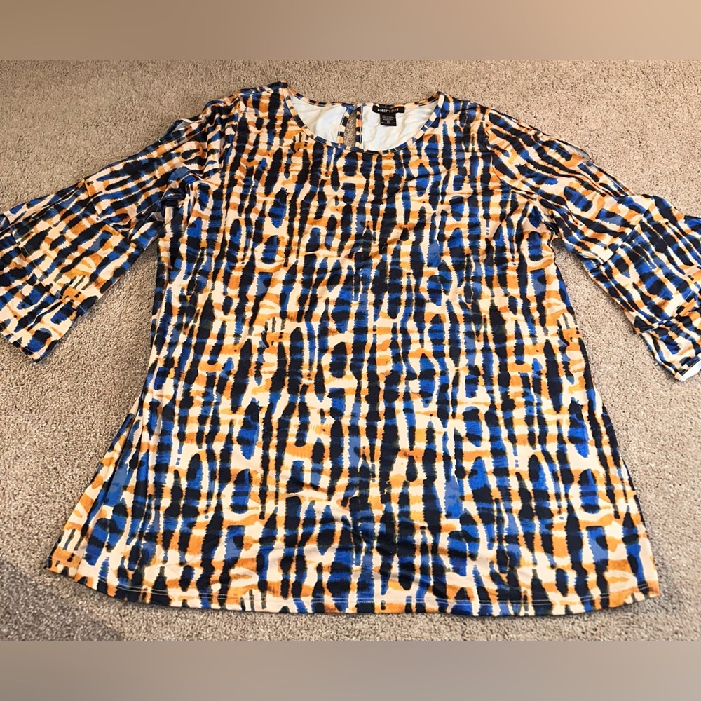 Robert Louis Patterned Blouse. Size 2X